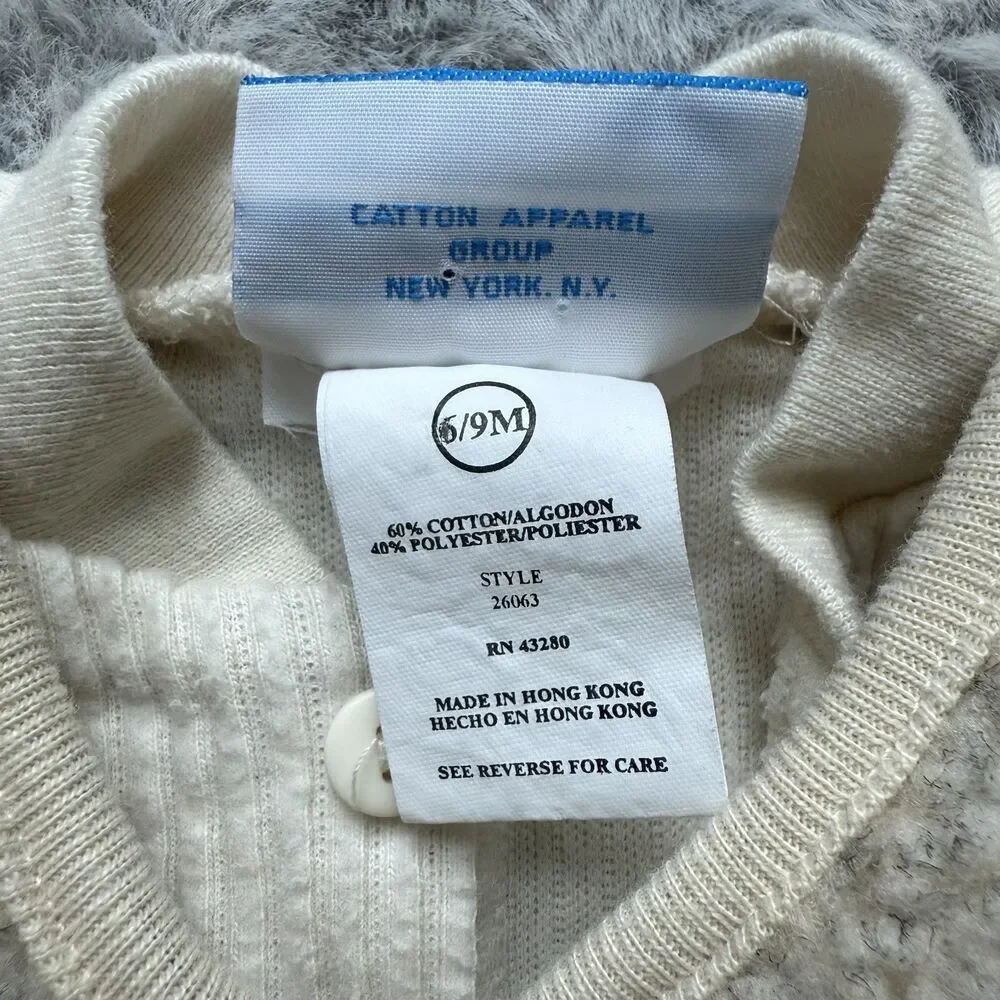 DISNEY BABIES MICKET MOUSE BABY FLEECE COVERALL BODY ONE PIECE SUIT 6-9 MONTHS